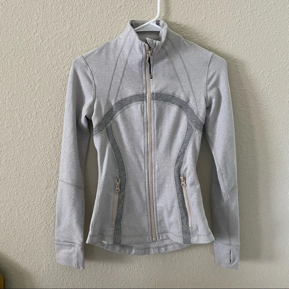 lululemon athletica Light Gray Full‑Zip Jacket